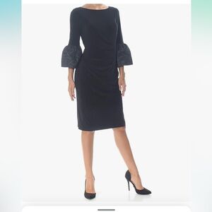 Lauren Ralph Lauren Bell Sleeve Puff 3/4 Sleeve Sheath Dress